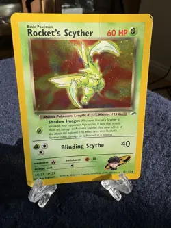 Pokemon TCG Team Rockets Scyther 13/132 Holo Rare Gym Heroes SWIRL - Image 1