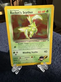 Pokemon TCG Team Rockets Scyther 13/132 Holo Rare Gym Heroes SWIRL - Image 2