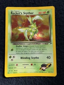 Pokemon TCG Team Rockets Scyther 13/132 Holo Rare Gym Heroes SWIRL - Image 4