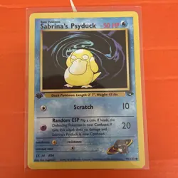 Pokemon TCG Sabrina’s Psyduck 99/132 1st Edition Gym Challenge Common WOTC - Image 1