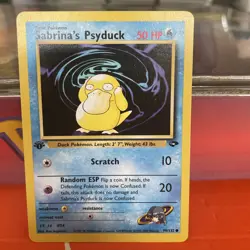 Pokemon TCG Sabrina’s Psyduck 99/132 1st Edition Gym Challenge Common WOTC - Image 3