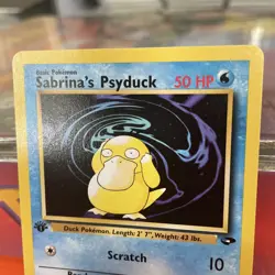 Pokemon TCG Sabrina’s Psyduck 99/132 1st Edition Gym Challenge Common WOTC - Image 4
