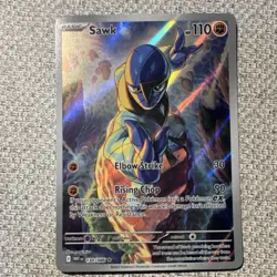 Pokemon TCG Sawk SV6 White Flare Illustration Rare Holo 130/086 Basic 2025 - Image 1