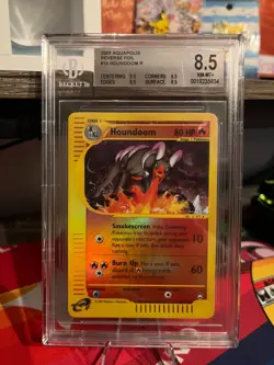 Pokemon TCG 2003 Aquapolis Houndoom Rare #14 Reverse Holo BGS 8.5 NM-MT+ - Image 1