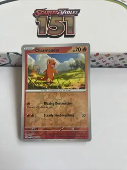 Pokemon TCG - Charmander 004/165 - Reverse Holo - Scarlet & Violet 151 - Image 1