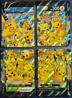 ULTRA RARE Pikachu V-Union 4-Card Set Pokemon TCG SWSH139-142 Holo Promo - LP - Image 1
