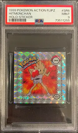 1999 Pokemon Action Flipz Hologram Sticker - Hitmonchan #SR6- PSA 9 - Image 1