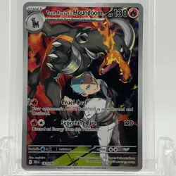 Pokemon TCG Destined Rivals Team Rocket’s Houndoom #191/182 Illustration Rare NM - Image 1