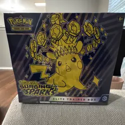 Pokemon Scarlet & Violet Surging Sparks Elite Trainer Box Pikachu Magneton TCG - Image 1