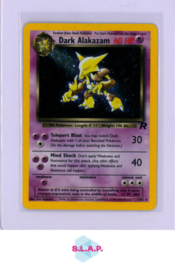 DARK ALAKAZAM POKEMON 1/82 1999 TEAM ROCKET HOLO RARE ENGLISH - Image 1