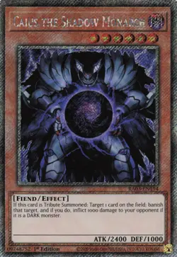 Yugioh Caius the Shadow Monarch RA03-EN194 - - Platinum Secret Rare - Image 1