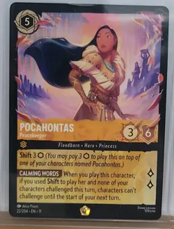 Disney Lorcana Winterspell- Pocahontas- Peacekeeper Legendary- 22/204 - Image 1