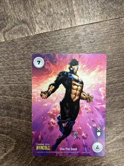 SDCC 2025 Invincible Overpower Promo Card Philip Tan RARE 7 Comic Con - Image 1