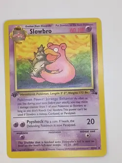 Vintage 1999 Pokemon Cards Lot Fossil First Ed Slowpoke Slowbro mp-hp - Image 4