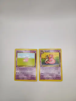 Vintage 1999 Pokemon Cards Lot Fossil First Ed Slowbro Slowpoke - Image 1