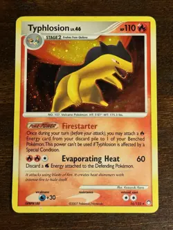 Pokemon Typhlosion TCG Mysterious Treasures Holo Card 16/123 Rare LP - Image 1