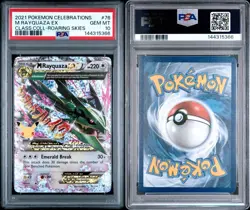 Pokemon Celebrations M Rayquaza EX Holo Ultra Rare Card 76/108 PSA 10 - Image 3
