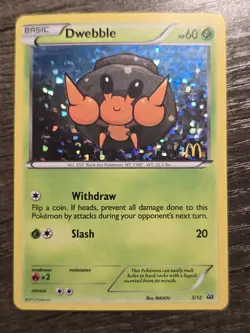 Pokemon Dwebble 003/012 McDonald's 2012 Holo - Image 1