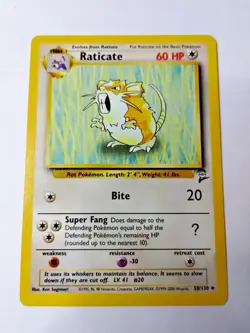 Pokemon TCG Raticate Base Set 2 58/130 Regular Unlimited Uncommon - Uncirculated - Image 1
