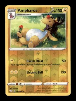 AMPHAROS 057/189 R DARKNESS ABLAZE POKEMON REVERSE HOLO LP - Image 1