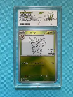 PERFECT ACE 10 Leafeon 068/SV-P - Yu Nagaba Pokemon Center Graded Gem Mint - Image 1