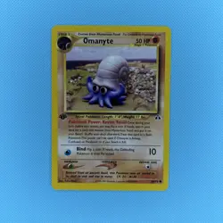 Omanyte 1st Edition 60/75 Neo Discovery WOTC Vintage Pokemon - Image 1