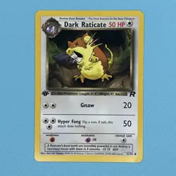 Dark Raticate 1st Edition Team Rocket 51/82 WOTC Vintage Pokemon - Image 1