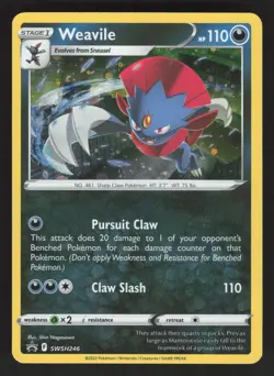 Weavile SWSH246 Cosmos Pokemon TCG Sword & Shield Promo LP - Image 1