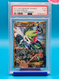 PSA 7 - 2017 POKEMON PREMIUM TRAINER XY COLLECTION PROMO 77a FULL ART/SHAYMIN EX - Image 1