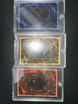 YU GI OH LC01 EGYPTIAN GOD CARDS LC01-EN001 LC01-EN002 LC01-EN003 plus cases - Image 4
