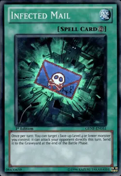 Infected Mail - Super Rare 1st Edition GENF-EN051 - NM - YuGiOh - Image 1