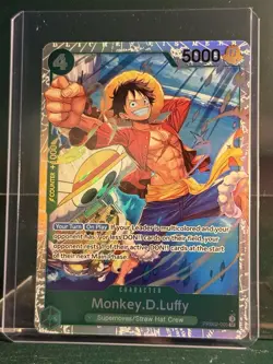 Bandai One Piece CCG Monkey.D.Luffy PRB02-005 Super Rare Foil SR 5000 - Image 1