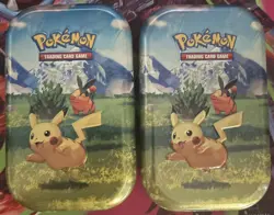Pokemon Ascended Heroes Mini Tins Pikachu & Tepig x 2 (TINS ONLY, NO CARDS) - Image 1