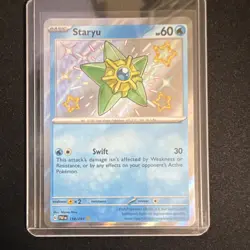 Pokemon Staryu Holo Rare 60 HP Basic Card 118/091 PAF Water Type - Image 1