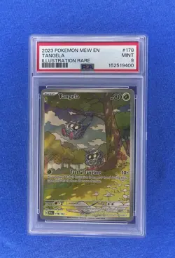 2023 Pokemon Mew en Tangela Illustration Rare Card 178/165 PSA Mint 9 - Image 1
