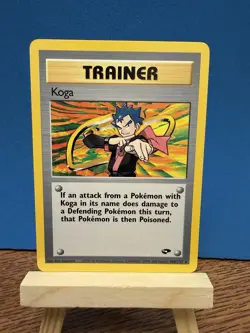 Pokemon TCG Koga 106/132 Gym Challenge Rare WOTC Vintage Trainer Card - Image 1