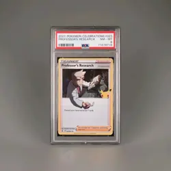2021 Pokemon Celebrations Professor's Research Card PSA 8 NM-MT 023/025 - Image 1