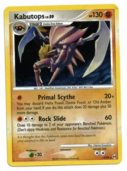 Pokemon Card: Kabutops HOLO 4/99 Platinum Arceus Set Rare! GD - Image 1