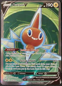 Rotom V (Full Art) 176/196 Swsh11: Lost Origin Holo - Pokemon Card - Image 1