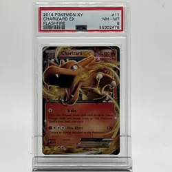 Pokemon 2014 XY Flashfire 11/106 Ultra Rare Holo Charizard EX PSA 8 - Image 1