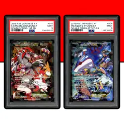 Pokemon PSA 9 SET Groudon Kyogre EX Team Aqua's Magma's 015/034 006/034 CP1 - Image 1
