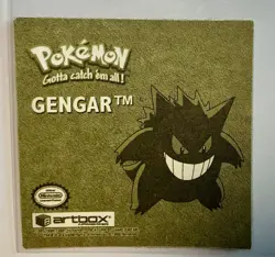 GENGAR 1999 POKEMON ARTBOX SERIES 1 Rare Gold Foil Embossed ANIME STICKER NM - Image 3