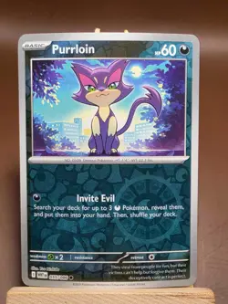 LP Pokemon Purrloin 055/086 Sv: White Flare Reverse Holo - Image 1