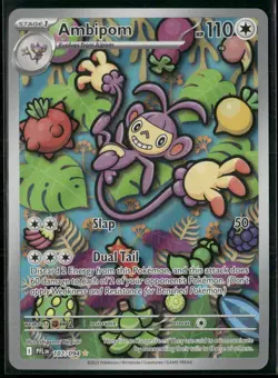 ✰ AMBIPOM 107/094 ILLUSTRATION RARE PHANTASMAL FLAMES POKEMON ✰ NM/M - Image 2