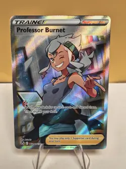 Pokemon TCG Professor Burnet TG26/TG30 Silver Tempest Full Art Holo Free Ship! - Image 1