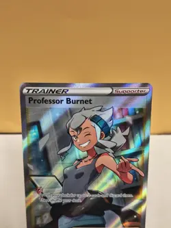 Pokemon TCG Professor Burnet TG26/TG30 Silver Tempest Full Art Holo Free Ship! - Image 2