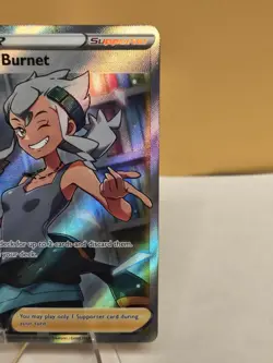 Pokemon TCG Professor Burnet TG26/TG30 Silver Tempest Full Art Holo Free Ship! - Image 4
