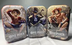 Bandai One Piece CCG Tin Pack Set Vol.2 Sealed Decks (3) - Image 1