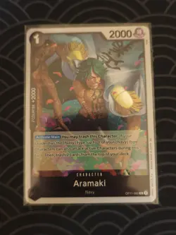 Aramaki OP11-082 -Rare HOLO SHINY- A Fist of Divine Speed Foil-One Piece CCG - Image 1