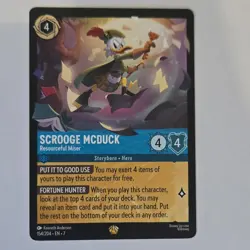Disney Lorcana Scrooge McDuck-Resourceful Miser Character 154/204 English 4/4 - Image 1